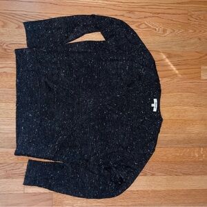 Madewell Black Speckled V-Neck Sweater
